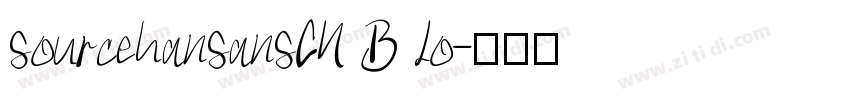 sourcehansansCN B lo字体转换